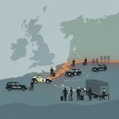 Zone de voyage commune Royaume-Uni–Irlande sous les projecteurs après 49 arrestations lors d'une opération contre le trafic de personnes à la frontière irlandaise