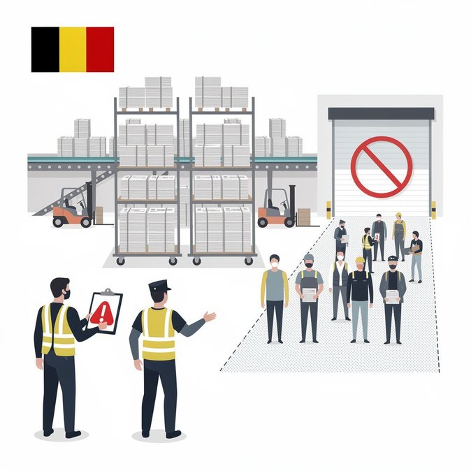 Belgian inspectors shut Antwerp newspaper warehouse after finding 50 undocumented workers
