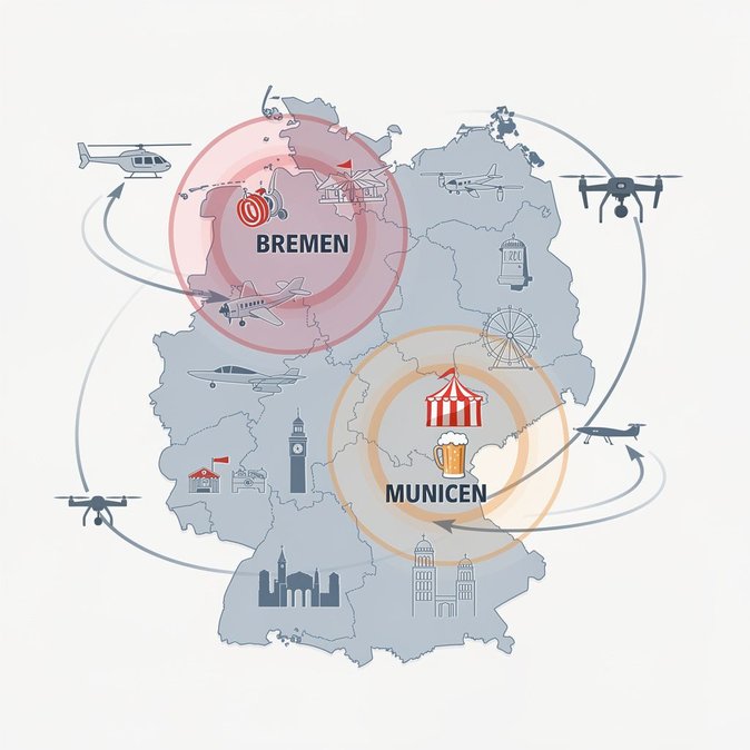 DFS issues temporary no-fly zones over Bremen Unity Day site and Munich Oktoberfest