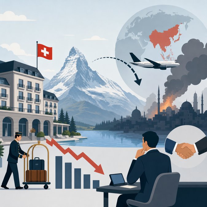 Asian visitor slowdown hits Swiss hotels as Middle-East conflict dampens travel demand
