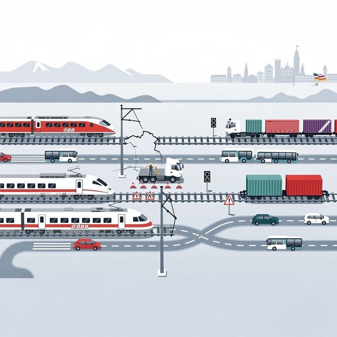 Overhead line damage cripples Austria’s Weststrecke, forcing large-scale rail diversions