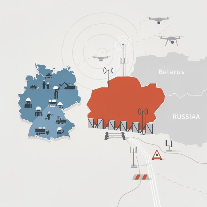 Alemania despliega unidad de ingenieros para ayudar a construir las fortificaciones fronterizas del ‘Escudo Oriental’ de Polonia