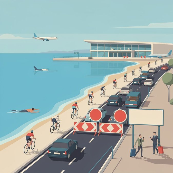 Ironman France-Nice race brings 28 June road closures, including airport coastal access