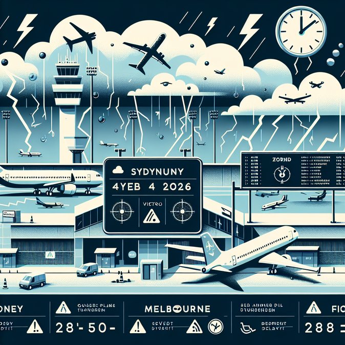 218 vuelos retrasados en Sídney y Melbourne debido al mal tiempo y congestión del control aéreo en los dos aeropuertos más transitados de Australia