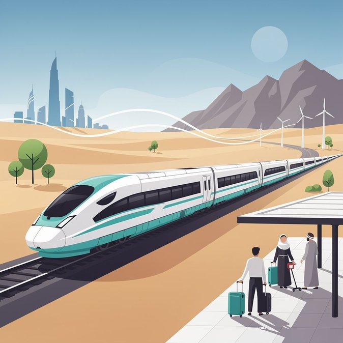 شركة الاتحاد للسكك الحديدية تفتح باب بيع التذاكر بعد أول رحلة ركاب، تربط بين أبوظبي والفجيرة