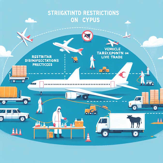 口蹄疫应对趋于稳定，但塞浦路斯交通枢纽周边的牲畜流动管控仍在继续