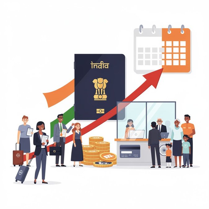 Las tarifas de pasaporte en India aumentarán hasta un 75 % a partir del 1 de julio según las nuevas normas del Ministerio de Asuntos Exteriores