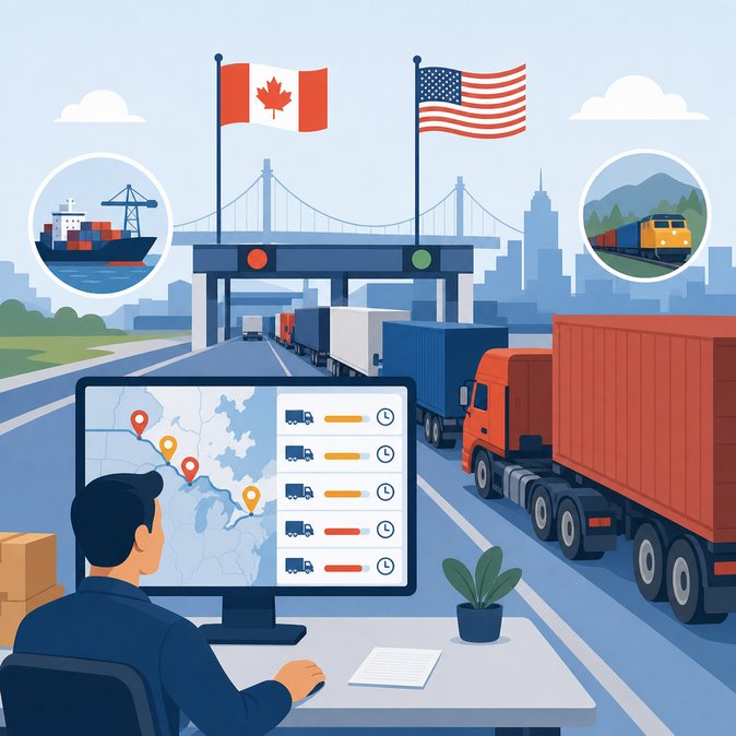 Live dashboard shows 45-minute waits at Pacific Highway as cross-border freight surges ahead of US Memorial Day