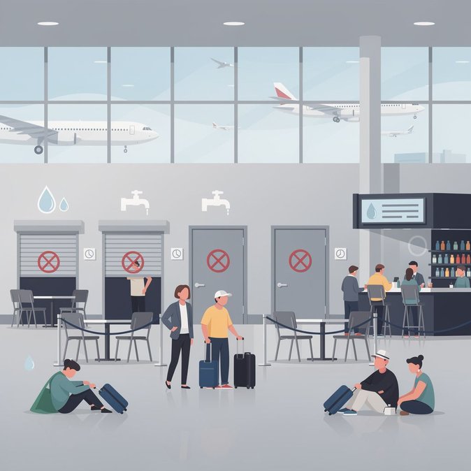 Panne d'eau à l'aéroport de Gatwick perturbe les services aux passagers en plein pic des départs estivaux