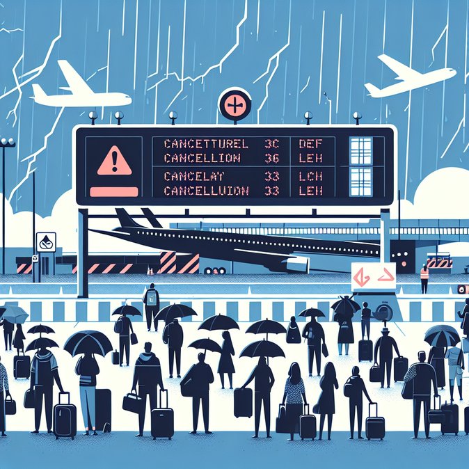 Severe weather and staffing shortages wipe out 16 flights, delay 100-plus at Sydney and Melbourne