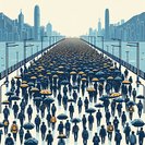 Heavy rain fails to slow Easter day-2 dash to Shenzhen; 532,000 residents exit Hong Kong