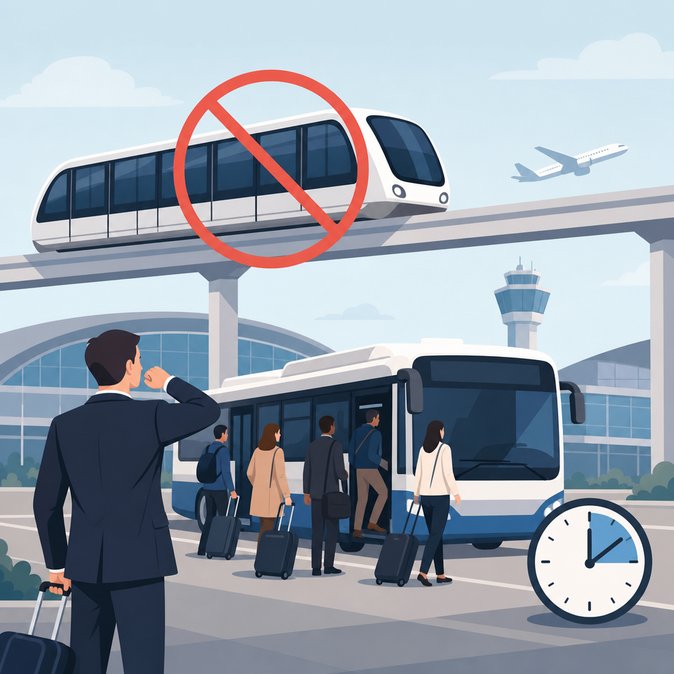 L'aéroport de Francfort suspend temporairement le nouveau système de transport Sky Line