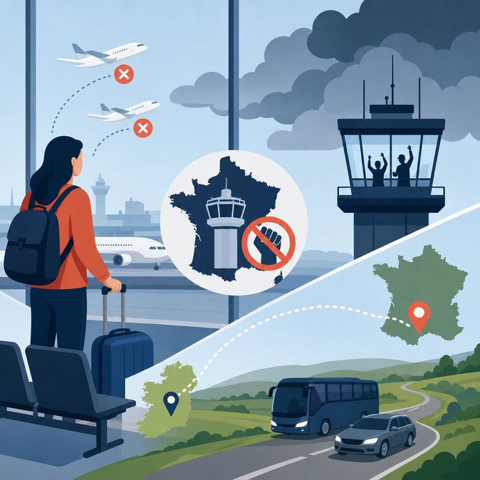 French air-traffic-controller strike enters final day, forcing widespread cancellations on Ireland–France routes