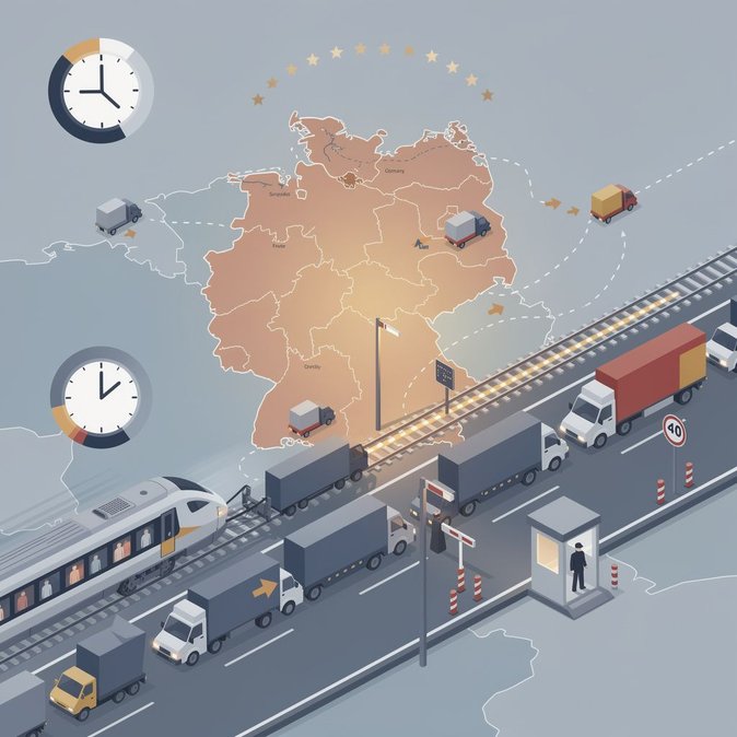 Germany’s First Day of Blanket Land-Border Checks Brings Traffic Jams and Diplomatic Protests