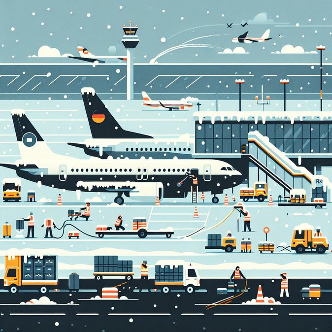 Hamburg, Düsseldorf and Berlin airports report 310 delays and 45 cancellations amid snow chaos