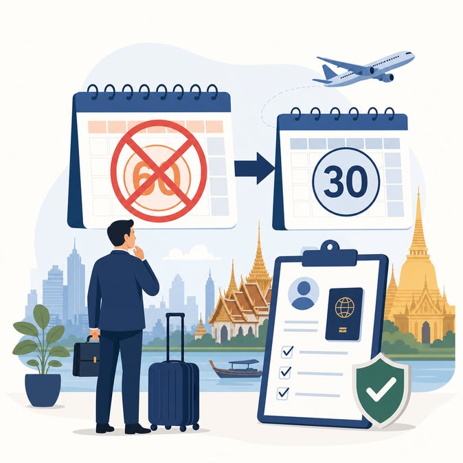 Thailand cuts visa-free stay for Indians back to 30 days