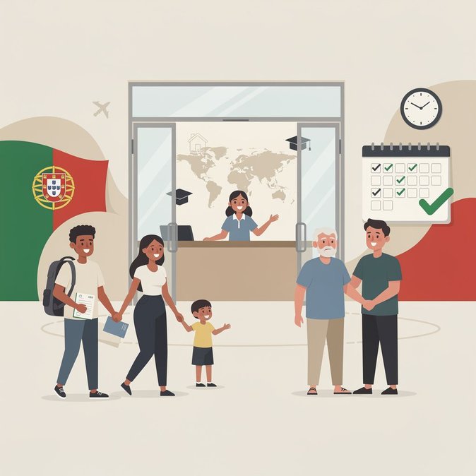 Los centros de visados de Portugal en Brasil comienzan a aceptar solicitudes sin cita para estudiantes y reunificación familiar a partir del 20 de julio de 2026.
