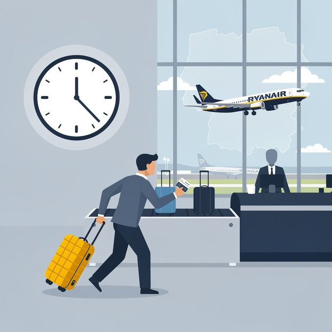 Ryanair reduce el tiempo límite para el equipaje de mano a 60 minutos en aeropuertos de Polonia