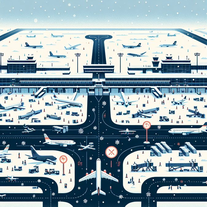 英国机场因降雪和人手紧缺导致1600多次航班延误