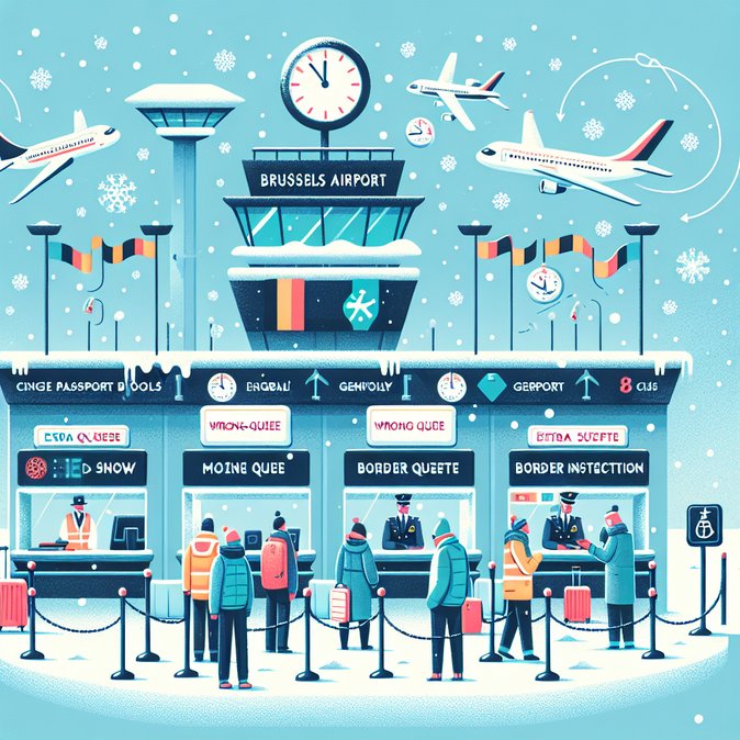 ‘Code Snow’ at Brussels Airport Triggers Ad-Hoc Passport Booths and Longer Queues