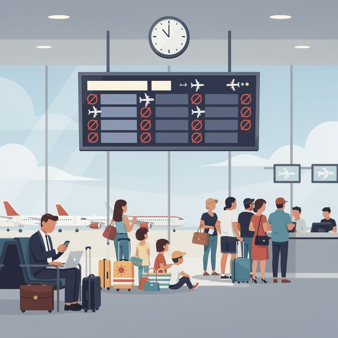 Grève nationale dans les aéroports : plus de 1 000 vols annulés à travers l’Italie