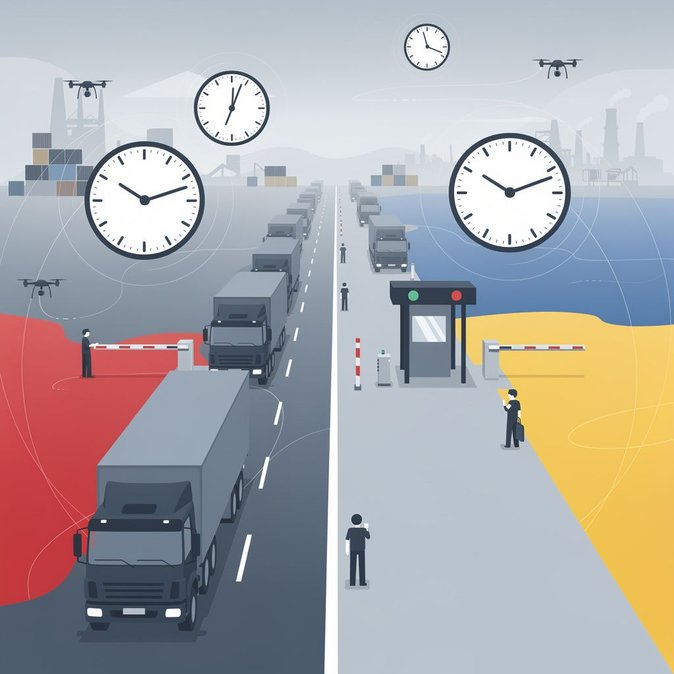 Freight Waiting Times Top 23 Hours at Key Poland–Ukraine Crossings
