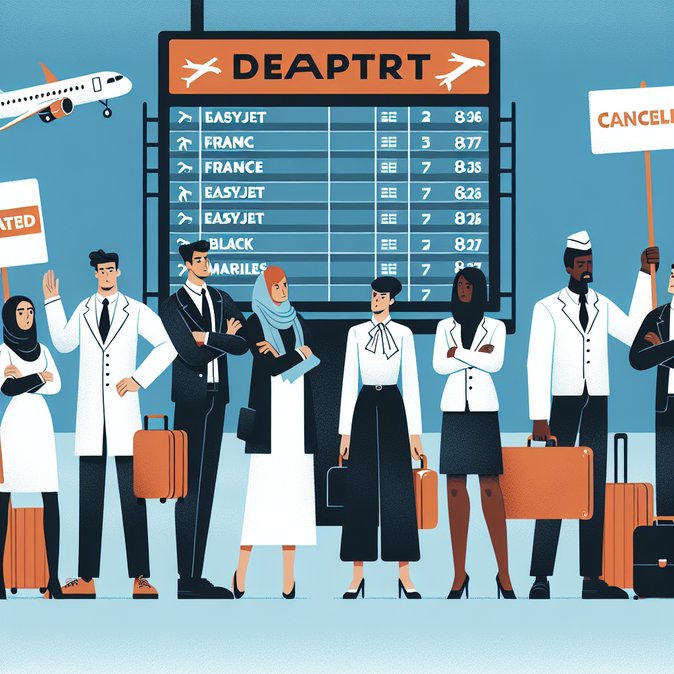 Nation-Wide easyJet Cabin-Crew Strike Set for Easter Monday Threatens French Flight Schedules