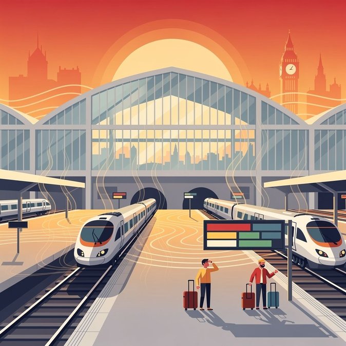 Network Rail emite advertencia de ‘viajes esenciales únicamente’ desde London Euston ante alerta roja por calor extremo
