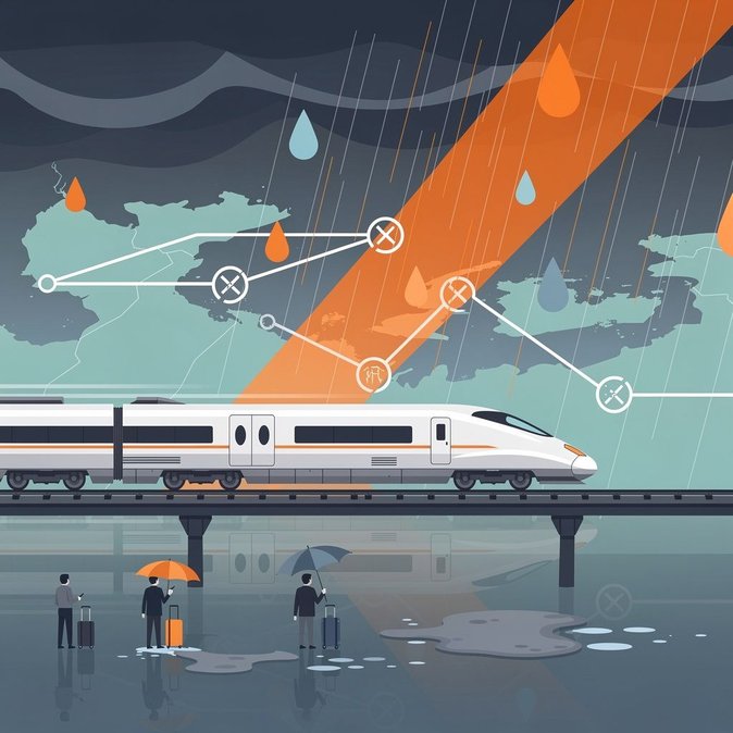 De fortes pluies entraînent l'annulation de 22 trains à grande vitesse entre West Kowloon et le Guangdong