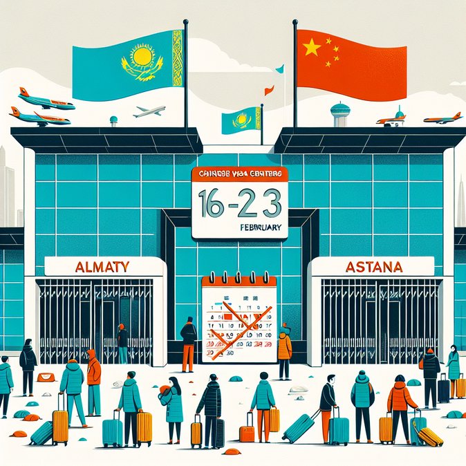 Chinese Visa Centres in Kazakhstan to Close 16–23 February for Spring Festival