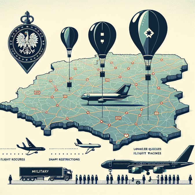 Poland Imposes Temporary Airspace Restrictions After Third Night of Smuggling Balloons From Belarus