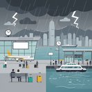 L'Observatoire de Hong Kong met en garde contre des orages violents, les compagnies aériennes et les ferries activent leurs plans de secours