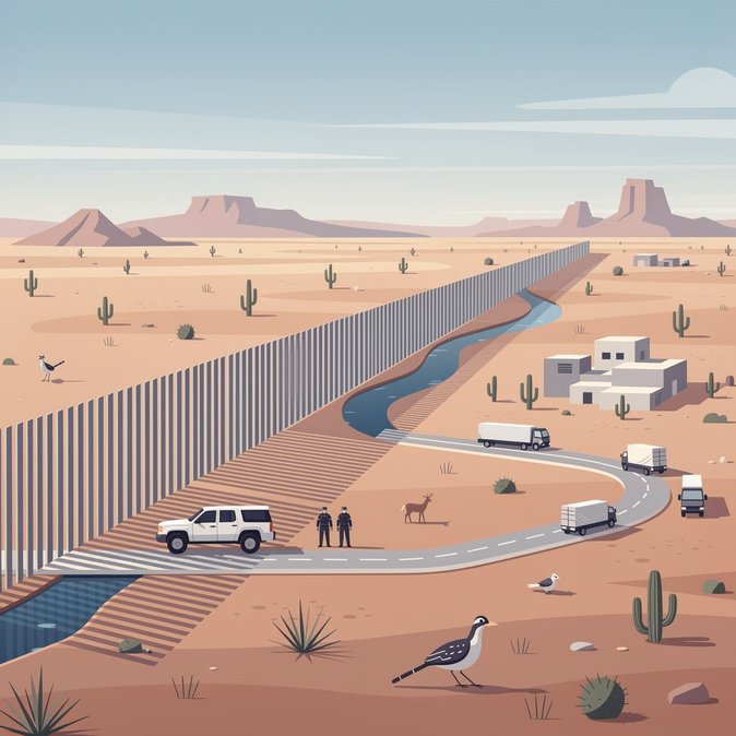 Border-wall construction begins in Texas’ remote Big Bend as CBP doubles weekly build pace