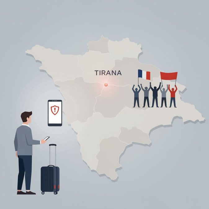 France Issues ‘Dernière Minute’ Travel Advisory After Protests in Tirana, Albania