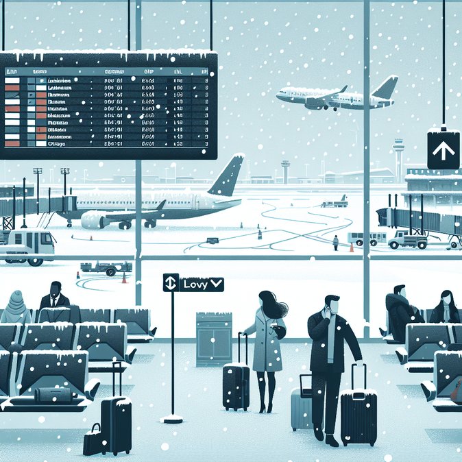 Blizzard Grounds Hundreds of Flights at Major U.S. Hubs