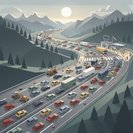 假期交通高峰与路检导致通往巴伐利亚的费恩帕斯路线出现20公里长车龙