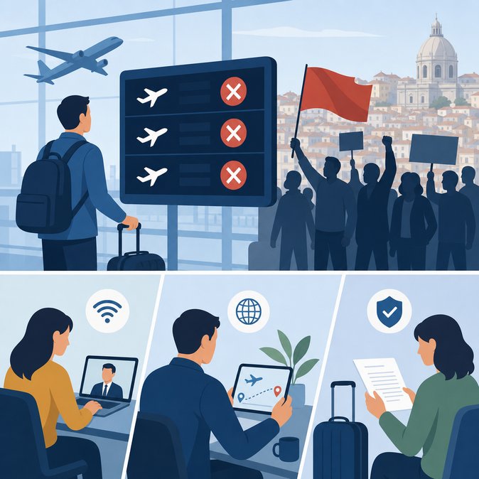 Portugal General Strike Triggers Wave of Flight Cancellations from Brazil