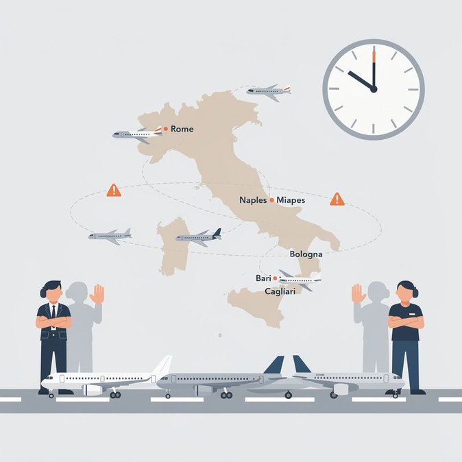Wave of Airport and ATC Strikes Poised to Disrupt Italian Air Travel Through 30 September