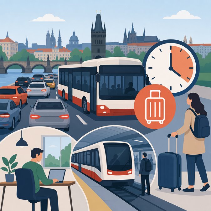 Heavy Road Traffic Causes Prague Bus Delays, Disrupting Friday Commuter Flows