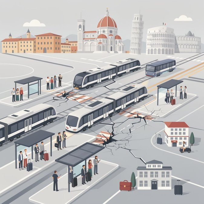 Tuscany’s One-Day General Strike Disrupts Regional Rail and Public Transport