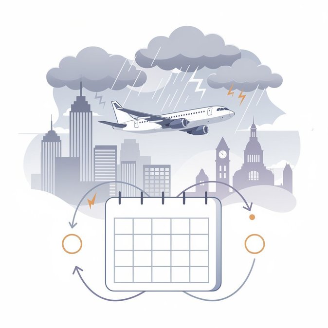 United Extends No-Fee Rebooking for New York–Area Flights as Storms Loom