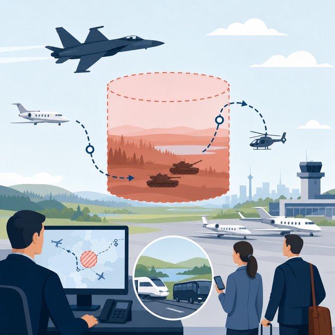 Temporary restricted airspace EFTRTP100 activated over Tampere region, 31 May–18 June