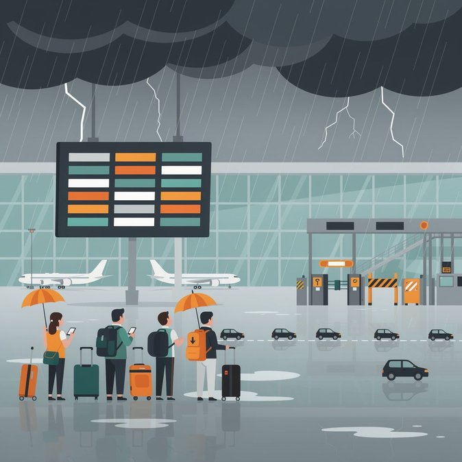 El Observatorio de Hong Kong emite alertas por fuertes lluvias y tormentas eléctricas, advirtiendo a los viajeros sobre posibles retrasos en el aeropuerto y las fronteras