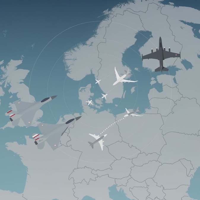 Des avions de chasse polonais interceptent deux Su-30 et un Il-20 au-dessus de la mer Baltique