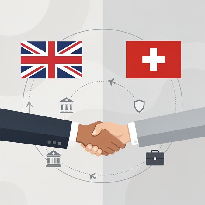 El acuerdo de servicios entre Reino Unido y Suiza garantiza viajes de negocios sin visa por 90 días y traslados de personal por cinco años