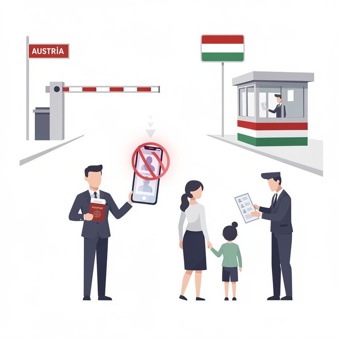 وزارة الخارجية النمساوية تذكّر المسافرين إلى المجر: بطاقة الهوية النمساوية غير معتمدة بعد والقصر بحاجة إلى خطابات موافقة