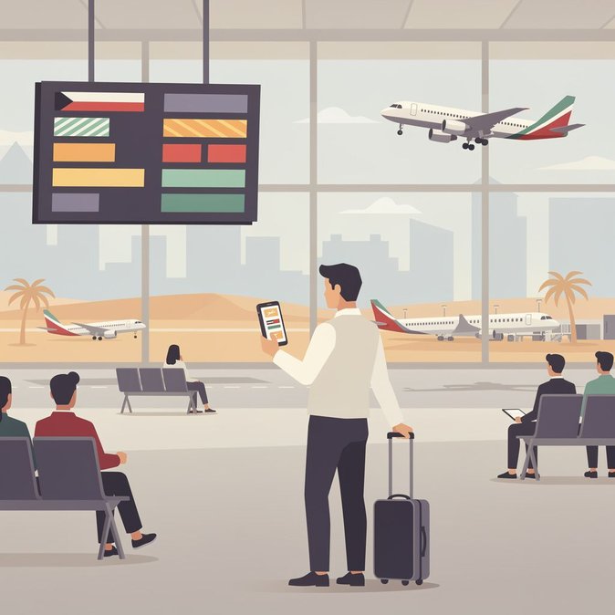صورة متباينة لرحلات الإمارات مع تداخل التأخيرات والإلغاءات بين شركات الطيران