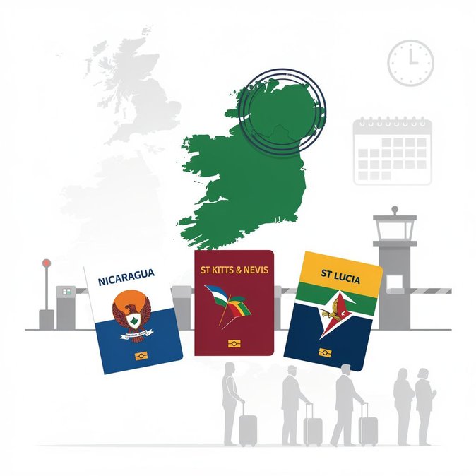 Ireland Adds Nicaragua, St Kitts & Nevis and St Lucia to Visa-Required List
