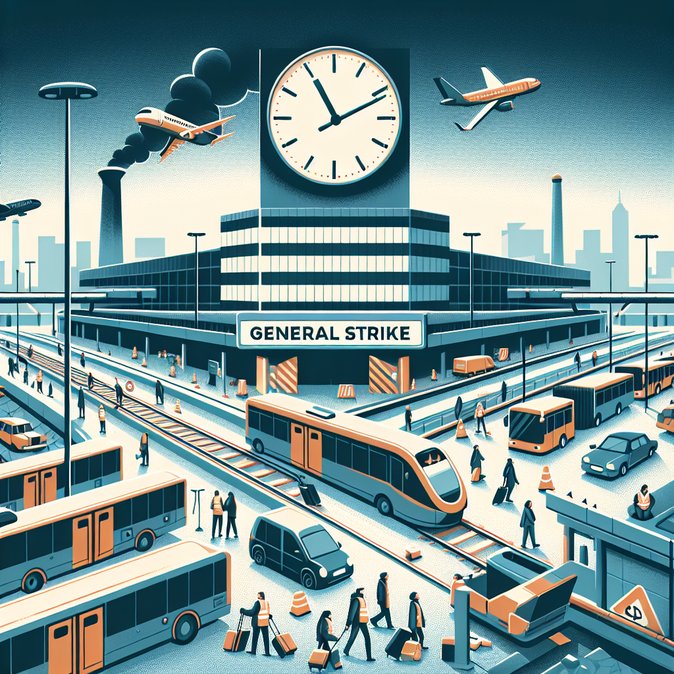 Belgium’s 24-hour general strike grounds all flights at Brussels and Charleroi airports