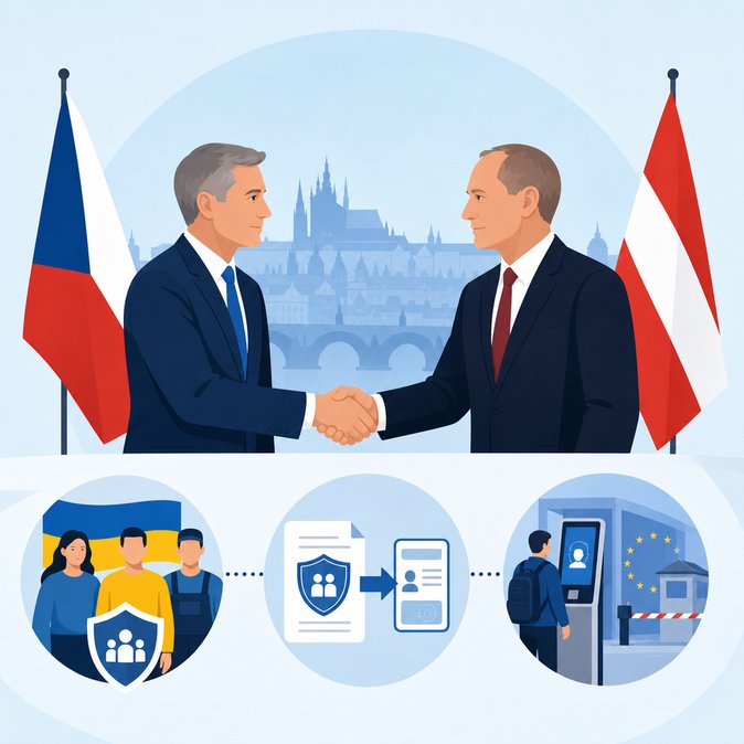 Czech and Austrian Interior Ministers Chart Post-2027 Future for Ukraine Temporary Protection Holders